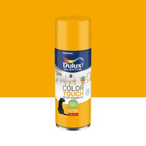 Peinture aérosol Color Touch multi supports Dulux Valentine brillant jaune signal 400ml