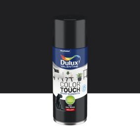 Peinture aérosol Color Touch multi supports Dulux Valentine brillant noir 400ml