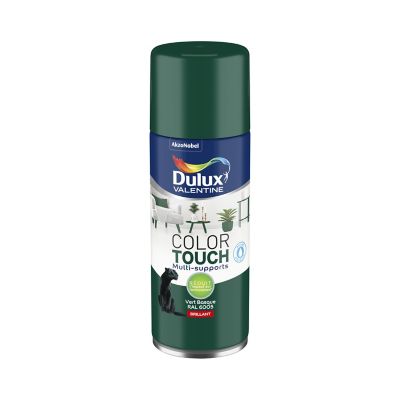 Peinture aérosol Color Touch multi supports Dulux Valentine brillant vert basque 400ml