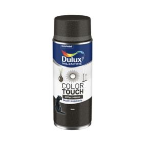 Peinture aérosol Color Touch multi supports Dulux Valentine effet noir métallisé 400ml