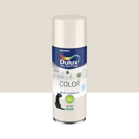 Peinture aérosol Color Touch multi supports Dulux Valentine satin lin clair 400ml