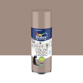 Peinture aérosol Color Touch multi supports Dulux Valentine satin taupe 400ml