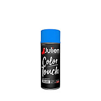 Peinture aérosol Color Touch multi supports Julien brillant bleu radieux RAL 5019 400ml