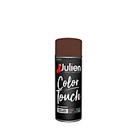 Peinture aérosol Color Touch multi supports Julien satin brun châtaigne RAL 8016 400ml
