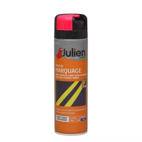 Peinture aérosol de marquage multi supports Julien fluo rouge 500ml
