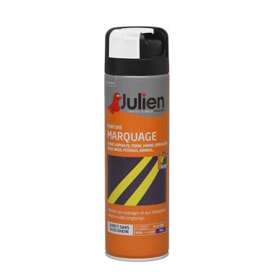 Peinture aérosol de marquage multi supports Julien mat blanc 500ml