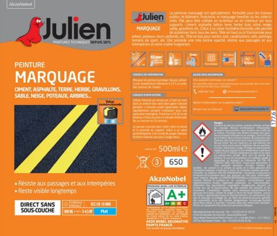 Peinture aérosol de marquage multi supports Julien mat bleu 500ml