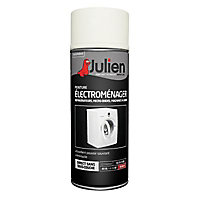 Peinture aérosol de rénovation électroménager Julien brillant blanc email 400ml