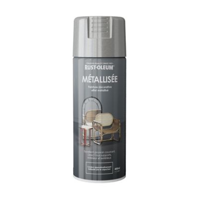 Peinture a rosol effet m tallis Rust Oleum argent 400ml