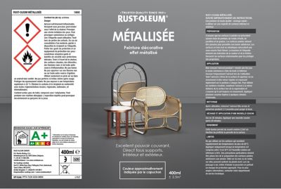 Peinture aérosol effet métallisé Rust-Oleum fonte 400ml