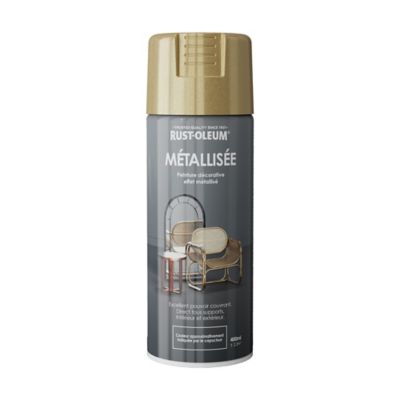 Peinture aérosol effet métallisé Rust-Oleum or 400ml