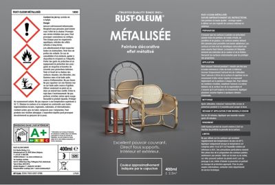 Peinture aérosol effet métallisé Rust-Oleum or rose 400ml