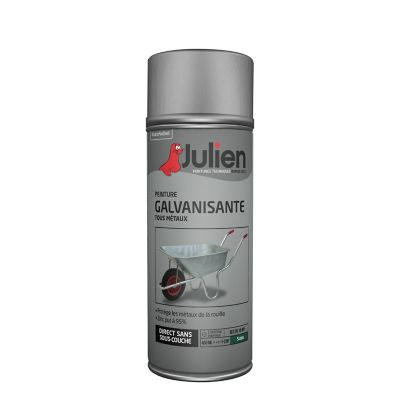 Peinture aérosol galva anti rouille Julien incolore satin 400ml