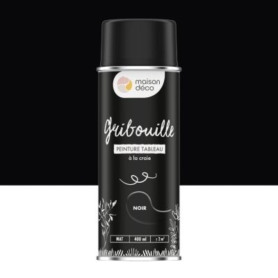 Peinture aérosol gribouille Maison Déco noir tableau 400ml