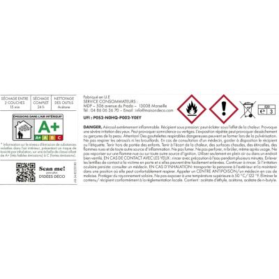 Peinture aérosol gribouille Maison Déco noir tableau 400ml