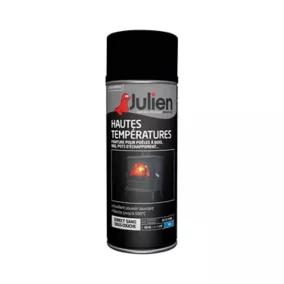 Peinture aérosol haute températures Julien mat noir 400ml
