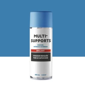 Peinture aérosol multi-supports brillant bleu 400ml