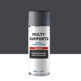 Peinture aérosol multi-supports brillant gris foncé 400ml