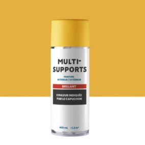Peinture aérosol multi-supports brillant jaune 400ml