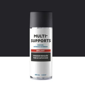 Peinture aérosol multi-supports brillant noir 400ml