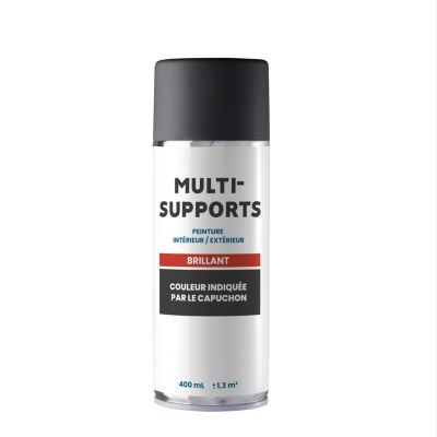 Peinture aérosol multi-supports brillant noir 400ml