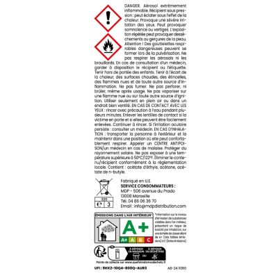 Peinture aérosol multi-supports brillant noir 400ml