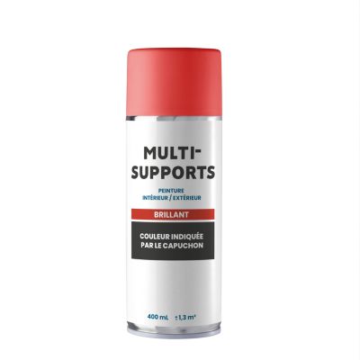 Peinture aérosol multi-supports brillant rouge 400ml