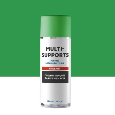 Peinture aérosol multi-supports brillant vert 400ml