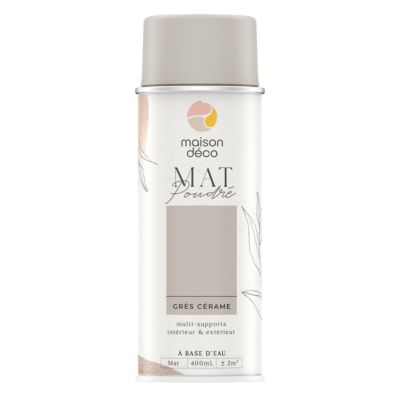 Peinture aérosol multi-supports grés cérame mat poudré 400ml Maison déco