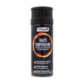 Peinture aérosol multi-supports haute température Richard noir 400ml