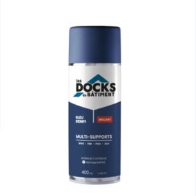 Peinture aérosol multi-supports Les Docks du bâtiment brillant bleu denim 400ml