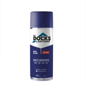 Peinture aérosol multi-supports Les Docks du bâtiment brillant bleu ultra 400ml