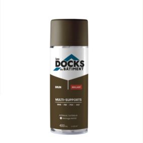 Peinture aérosol multi-supports Les Docks du bâtiment brillant brun marron 400ml