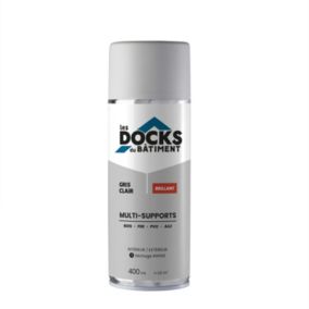 Peinture aérosol multi-supports Les Docks du bâtiment brillant gris clair 400ml