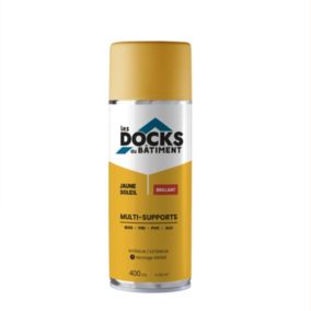 Peinture aérosol multi-supports Les Docks du bâtiment brillant jaune soleil 400ml