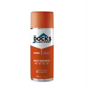 Peinture aérosol multi-supports Les Docks du bâtiment brillant orange 400ml