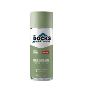 Peinture aérosol multi-supports Les Docks du bâtiment brillant vert lichen 400ml