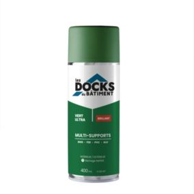 Peinture aérosol multi-supports Les Docks du bâtiment brillant vert ultra 400ml