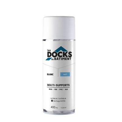 Peinture aérosol multi-supports Les Docks du bâtiment mat blanc 400ml