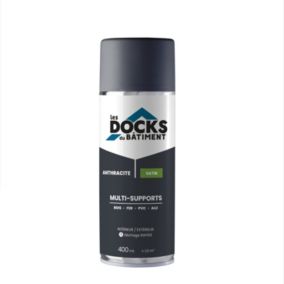 Peinture aérosol multi-supports Les Docks du bâtiment satin anthracite gris 400ml