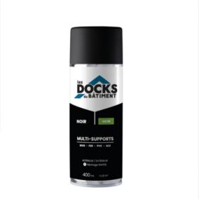 Peinture aérosol multi-supports Les Docks du bâtiment satin noir 400ml