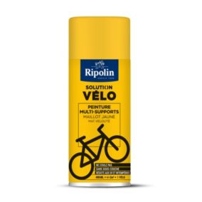 Peinture aérosol multi-supports solution vélo Ripolin maillot jaune mat velouté 400ml