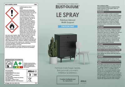 Peinture aérosol multisupport Rust-Oleum Le Spray mat anthracite 400ml