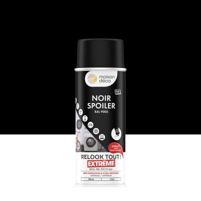 Peinture aérosol Relook tout extrême Maison Deco noir mat RAL9005 400ml