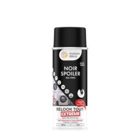 Peinture aérosol Relook tout extrême Maison Deco noir mat RAL9005 400ml