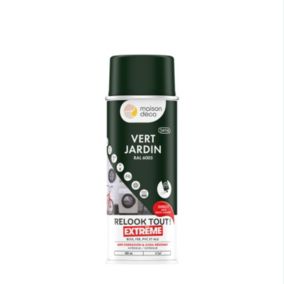 Peinture aérosol Relook tout extrême Maison Deco vert jardin satin RAL6005 400ml