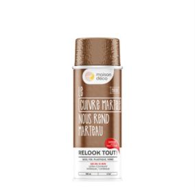 Peinture aérosol Relook tout Maison Déco cuivre martelé bronze 400ml