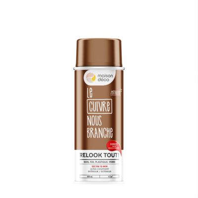 Peinture aérosol Relook tout Maison Déco cuivre métallisé bronze 400ml