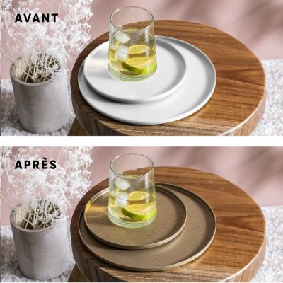 Peinture aérosol Relook tout Maison Déco or martelé doré 400ml