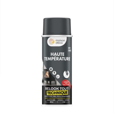 Peinture aérosol Relook tout Maison Déco fonte métallisé gris 400ml main image 1